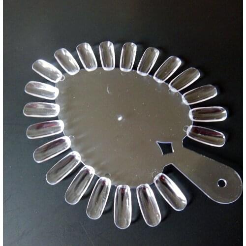 1 pc heart shape Drawing Painting Tool Nail Art transparent Polish Palette Dish Dappen Dish colour display