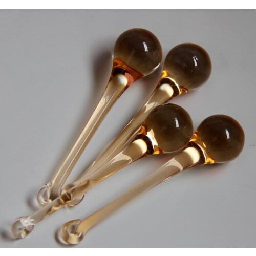 10pcs 16*60mm Champagne Crystal Drops For Chandeliers Hanging Glass Lighting Raindrop For Marriage