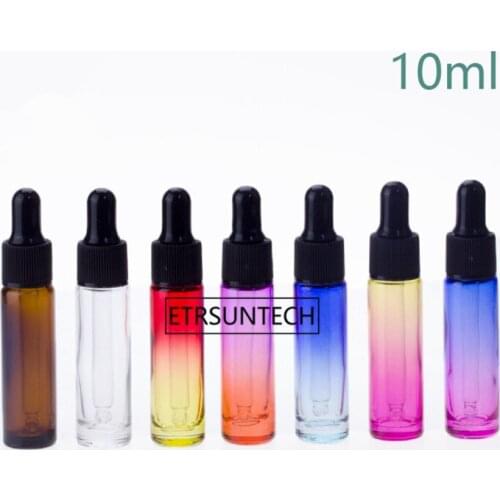 150pcs 10ml Glass Dropper Bottle With Black Lid Portable Glass Eye Dropper Aromatherapy Esstenial Oil Bottle F2479