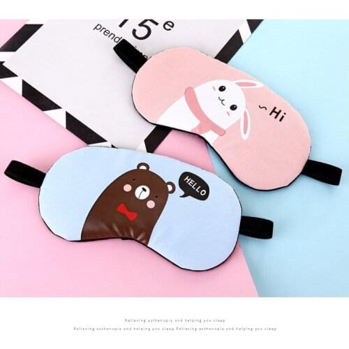5Pcs/Pack Sleep Mask Natural Sleeping Eyeshade Cotton Creative Lovely Cartoon Eye Blindfold Soft Touching For Travel Relax