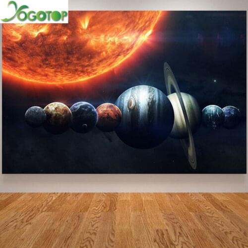 DIY Diamond Mosaic Moon Space Orbits Earth Full Square Round Diamond Painting Cross Stitch Diamond Crystal Wall Art YY3027