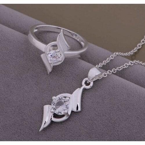 AS471 Trendy wholesale Jewelry Sets Ring 585 + Necklace 969 /avdajmka bwaaknha