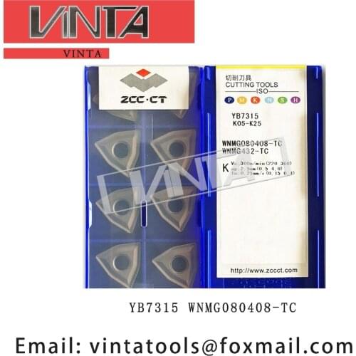 Free shipping high quality 10pcs/lots YB7315 WNMG080408-TC cnc carbide turning inserts cutting blade tools