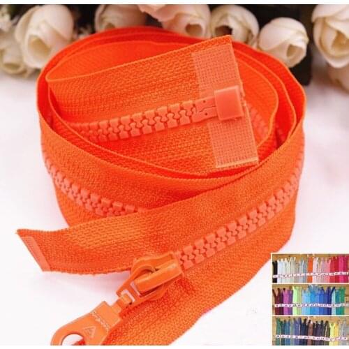 10pcs/lot colored long zipper 70cm/resin zipper/NO.5/chunk teeth/open end/colored zip for coat tent free shipping 49 colors