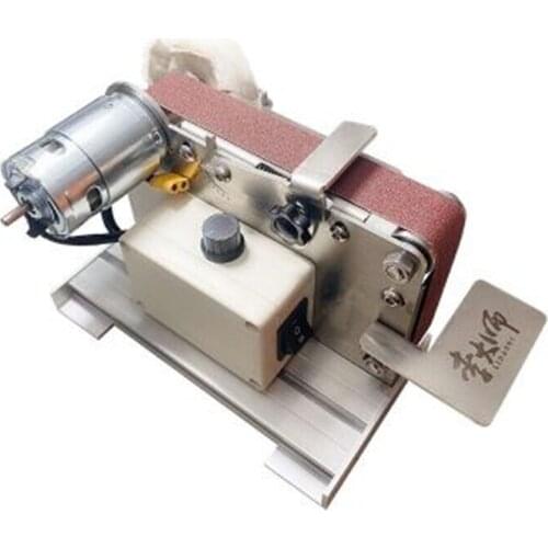 Small Electric Belt machine Mini Polishing Machine Grinding Machine fixed Angle Grinding Machine Open V Blade Machine DIY Tools