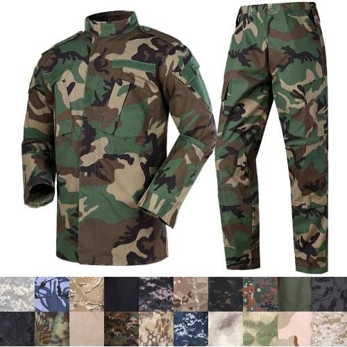 Camouflage Army Tactical Military Uniform Combat Assualt Clothing Special Forces ACU BDU Militar Uniforms Airsoft Paintball