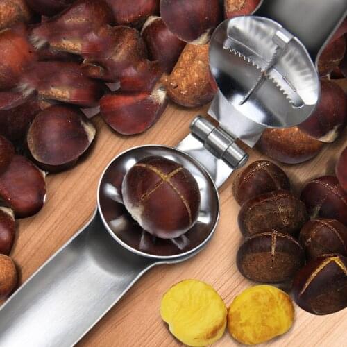 Chestnut Opening Device Household Cross Chestnut Shelling Machine Peeling Tool Metal Nutcracker Sheller Shelling Kitchen Tools