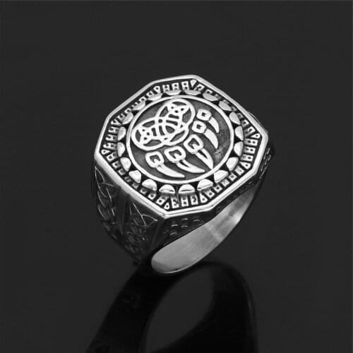 Viking Amulet Wolf Bear Paw Finger Ring Men Woman Multi Size Femme Vintage Animal Charm Ring Fashion Nordic Punk Jewelry Gifts