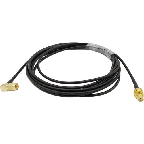 RG-174 Cable SMA Male Plug Right Angle 90 Degree to SMA Female Jack Bulkhead Coax Pigtail RG174 Wire RF Cable Assembly Connector