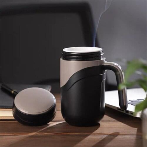 Mug Ceramic Coffee Cup Office Insulation Keep Cool Tea Cup Water Bottle With Handle Lid Vacuum Flask Tumbler for Men Gift