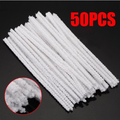 Mayitr 50pcs/lot Cotton Smoking Pipe Cleaners Smoke Tobacco Pipe Cleaning Tool White Tobacco Pipes Accessories