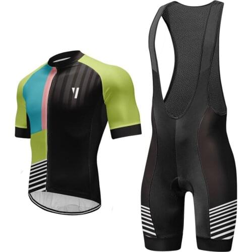 2020 Men Summer Short Sleeve Bike Bib Shorts Cycling Jersey Bicycle Shirt Wear Clothes Mountain Cycle Clothing Set