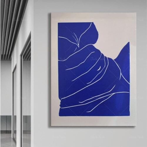 Original Print - Love Yourself Lino Print in Blue, Limited Edition Set, Home Decor