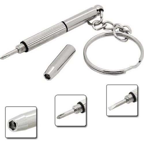 Portable Multifunction Screwdriver Key Chains 2Pcs mini home practical screwdriver combination tool Keychain 2 PCS Keychain