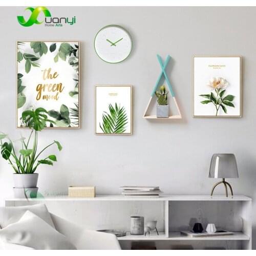 Leaf Nordic Canvas Painting Art Print Nordic Plant Poster Painting On Canvas Wall Picture Modern Style Kids Decoration Unframed