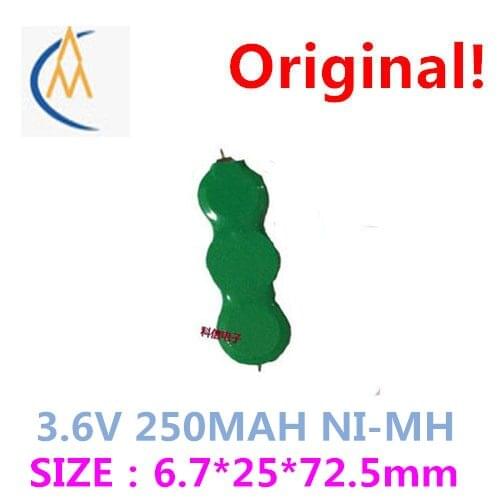 Brand new authentic NI MH buckle type nickel metal hydride rechargeable batteries/button 250 mah 3.6 V welding backup with his f
