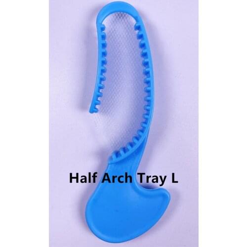Dental Impression Trays Triple Bite Registration Denture Large Half Arch Tray Net Gauge Hole Blue