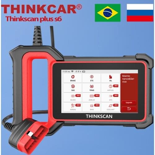 Thinkcar Thinkscan Plus S6 OBD2 Scanenr Automotive Professional Oil SAS EPB TPMS ETS Reset Diagnostic Tools PK LAUNCH CRP129i