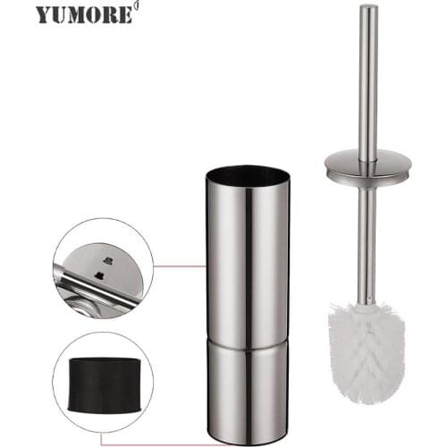 YUMORE Multi-functional Toilet Brush Set Stainless Steel Toilet Brush Holder Bathroom Cleaning Tool With Cleaning Toilet Brush