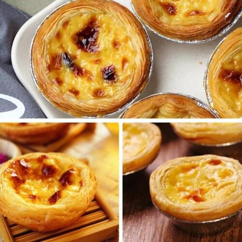 10Pcs Aluminum Alloy Non-stick Egg Tart Mold Cupcake Muffin Cookie Baking Moud Cookie Dessert Kitchen Baking Tool