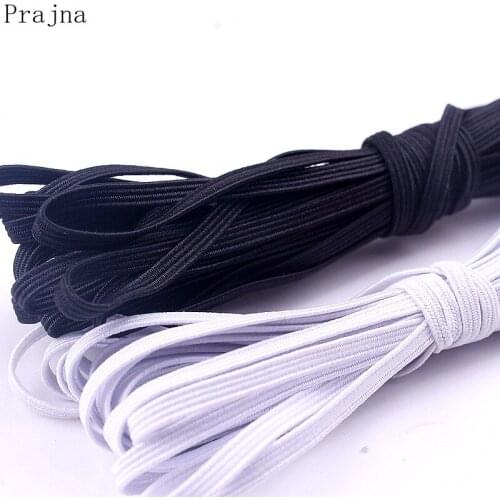 3-6MM 100 Yards Woven Flat Knitted Elastic Band Craft Sewing Elastic Rope Cord Spandex Ribbon Strench Rubber Band DIY Waist Band