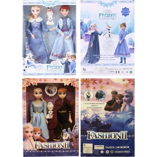 3pcs Disney Frozen 2 Elsa Anna Action Figure Toys 30cm Frozen Elsa Movable Figure Dolls Christmas Gifts Toys for Children Girls