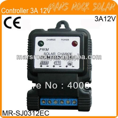 3A 12V PWM Solar Charge and discharge Controller for solar home system with LED display and MCU,artificially controlled