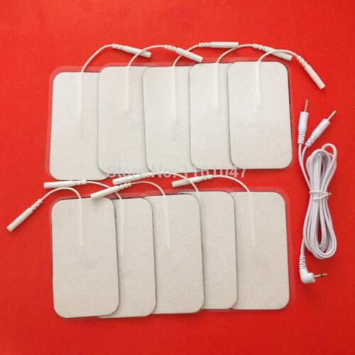 50pcs/lot good quality 2.5mm 9*5cm Electrode Pads for Tens Acupuncture,Slimming massager , Digital Therapy Machine Massager
