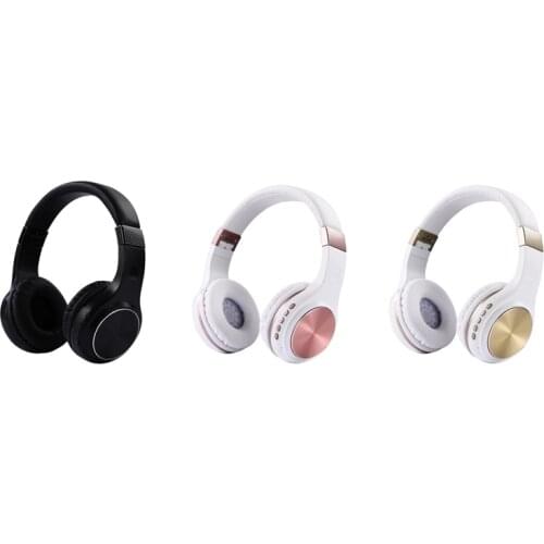 Bluetooth 5.0 Wireless Headset Headband TF Plug in Wireless Headset for School Travel Cell Phone Tablet Computer