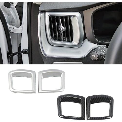 For Volvo XC60 2018 2019 2020 Central Console Dashboard Side Air Conditioner AC Vent Outlet Frame Trim ABS Interior Moulding