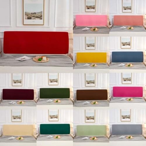 Elastic Solid Color Bedhead Cover Stretch All-inclusive Headboard Case Dust Cover Bedroom Universal Removable Bedside Protector