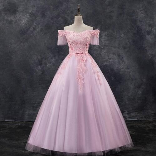 Elegant Party Prom Quinceanera Dress Fashion Off The Shoulder Formal Ball Gown Luxury Appliques Quinceanera Dresses Plus Size