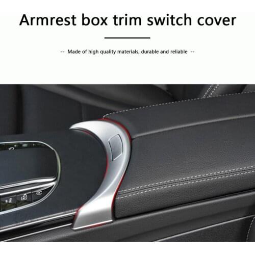 Chrome Center Console Armrest Box Switch Button Trim for Mercedes Benz C GLC Class W205 W253 2015-2020 Accessories Parts
