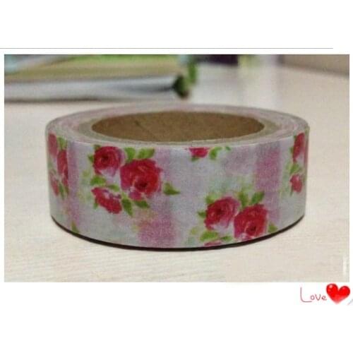 Beautiful 15mm*10m high quality washi paper tape/pink little flowers masking japan washi tape