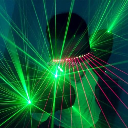 Ballroom dance laser costumes green laser suit laser man glasses dj disco party wears singer cloth stage show laser vest