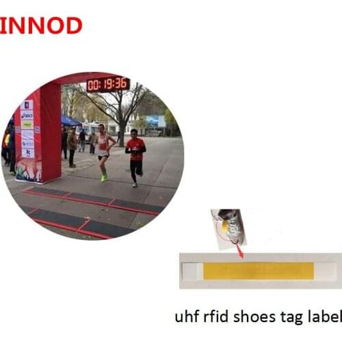 Marathon rfid shoe tag label epc gen2 iso18000-6c passive sports Athletes shoe tag disposable for bicycling or running
