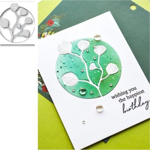 EUCALYPTUS Leaves Metal Cutting Dies Scrapbook Diary Decoration Stencil Embossing Template DIY Greeting Card Make Albums 2021