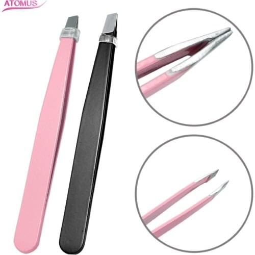 Twizers Pincas Sobrancelha Eyebrow Tweezers Pinzetta Sopracciglia Plucking Pink Stainless Steel Wenkbrauw Pincet Professionale