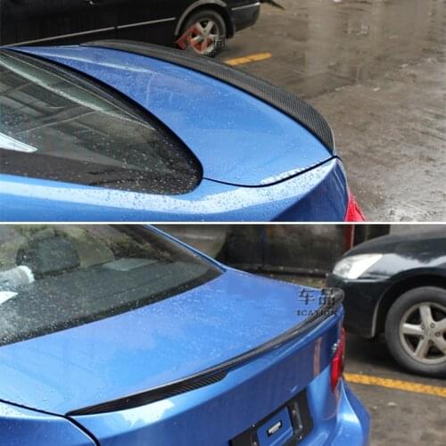 Use For BMW 3 Series F30 Spoiler 2013--2018 Year Glossy Real Carbon Fiber Rear Wing P Style Sport Accessories Body Kit