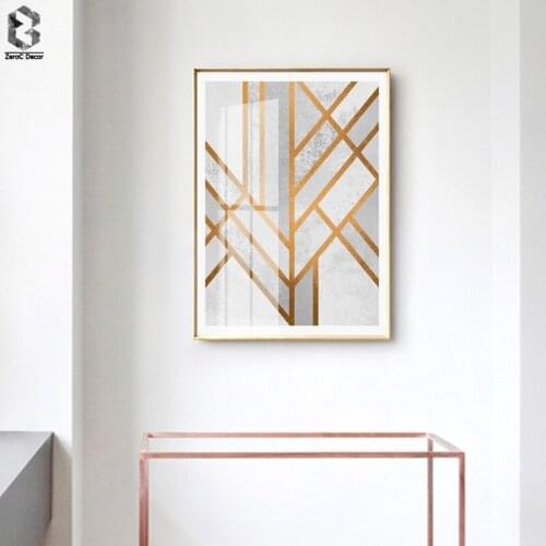 Nordic Geometric Line Posters and Prints Wall Art Canvas Painting Wall Pictures For Living Room Home Decoration