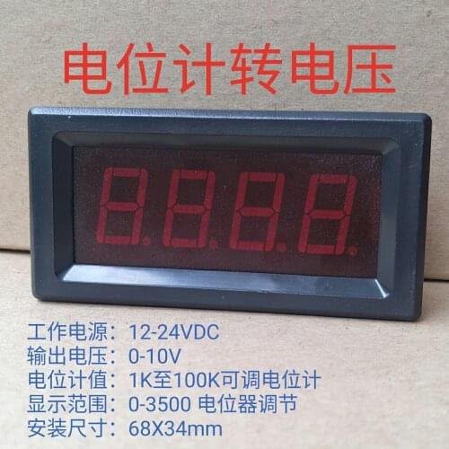 Potentiometer Resistance Ruler Turn 0-10v 0-1k/5k/10k Turn Voltage 0-10v Adjustable Voltage Analog Module