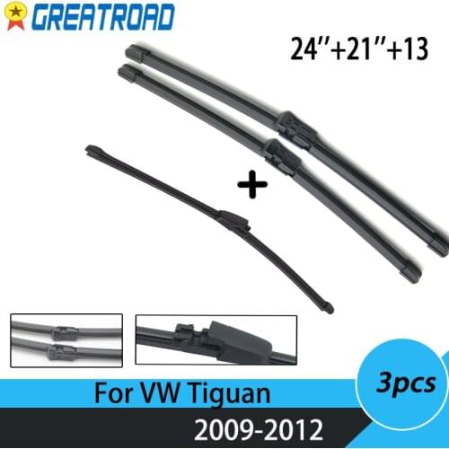 Windshield Windscreen Wiper Blades For VW Tiguan Front Rear Window 2016 2015 2014 2013 2012 2011 2010 2009 2008 2007 Set