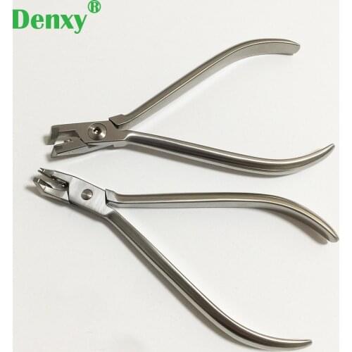 Denxy 1pc dental Orthodontic Pliers Flat distal end Cutter Ligature Plier Ligature Cutter dental tools orthodontic arch wires
