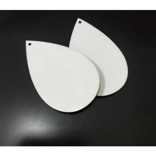 Sublimation Earrings Blank White Pendants Drop DIY Dangler Leaf Manual Handwork For Gift Free Shipping SN603