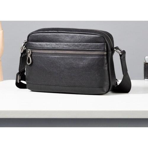 Genuine Leather Men Bag Men Messenger Bags Male Fashion Shoulder Crossbody Bag Cowhide Leather Handbag ipad Travel Bag New