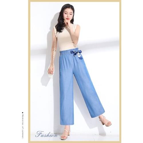 A326-Summer trendy one button skinny pants wide leg pants