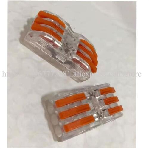 10pcs SPL-3 Plug type clamp General purpose wire connector 3 pole fast connector PA66 cable Terminal Connector automotive