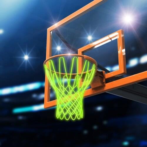 12 Loops Luminous Basketball Net Nylon Standard Basketball Hoop Net Sun Powered Basketball Hoop Basket Rim Net