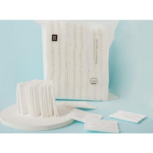 222Pcs/pack Double-sided Double-effect Cotton Pads Disposable Facial Cleansing Paper Cozy Soft Makeup Remover Pads Cosmetic Tool