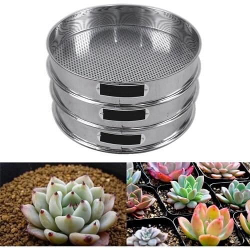 3pcs Garden Home Metal Stainless Steel Meaty Garden Compost Soil Stone Sieve Riddle Mesh 1mm 3mm 6mm Filtration Gardening Tool